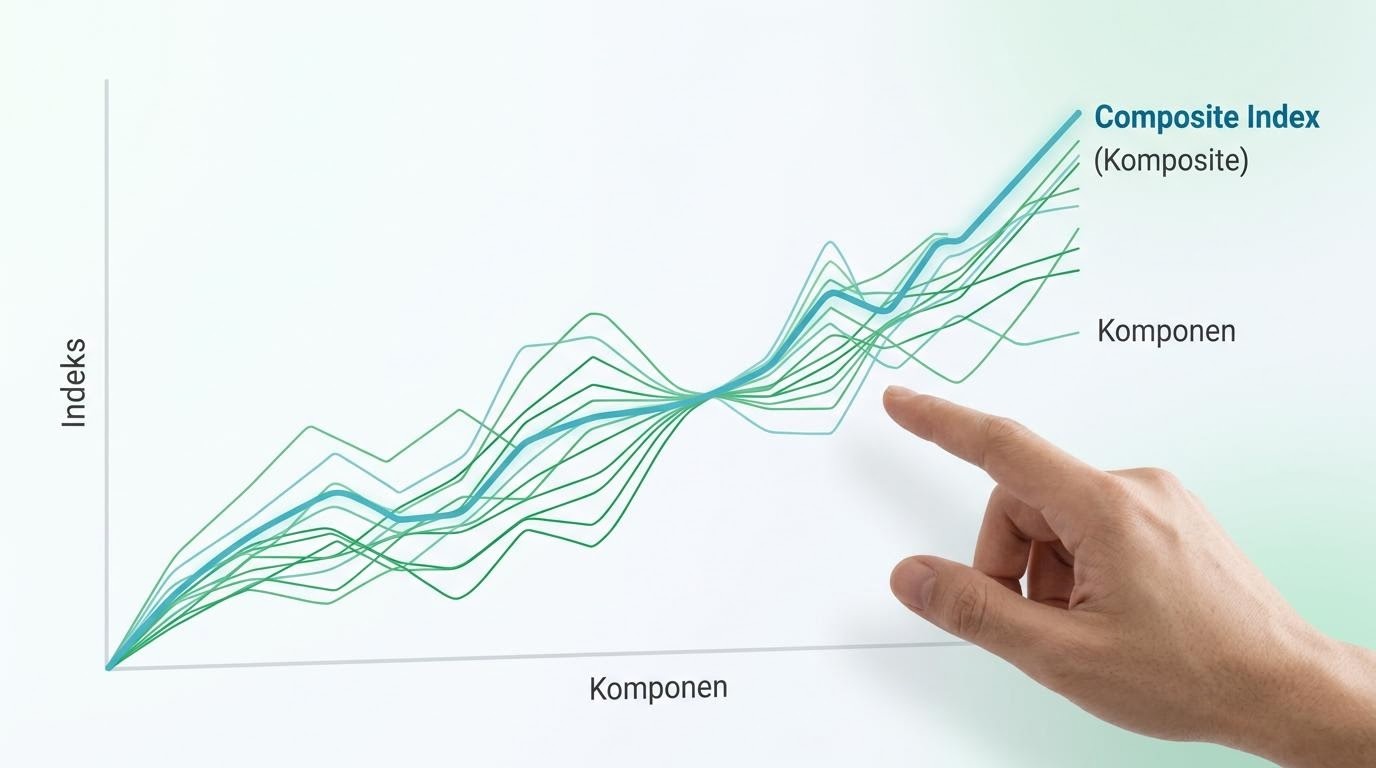Ilustrasi grafik indeks harga saham gabungan yang menampilkan pergerakan garis
